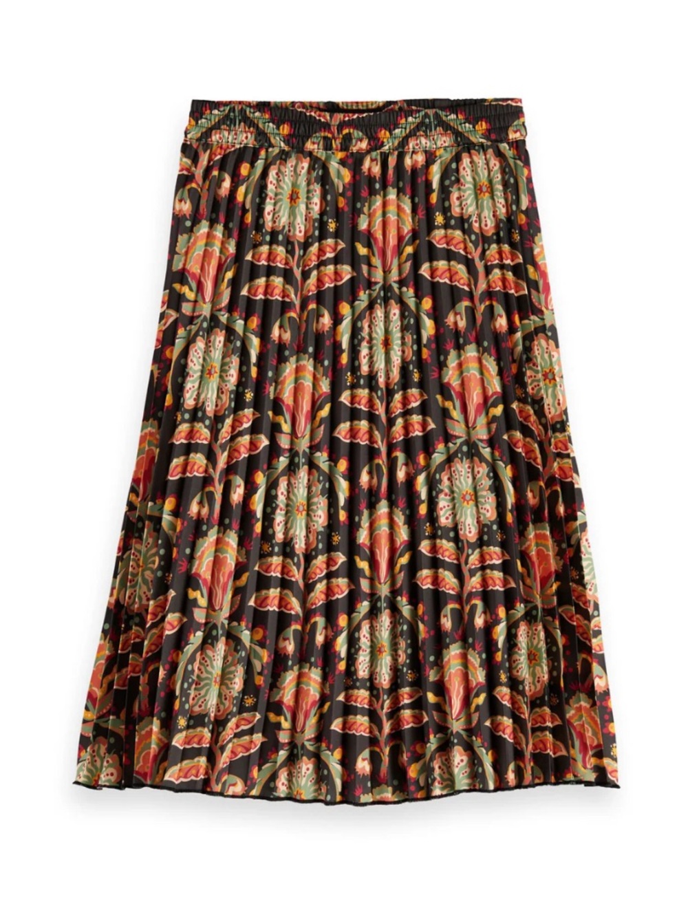 Scotch & Soda Girls Printed Pleated Midi Skirt Size 14